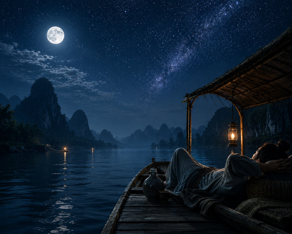 孤舟夜醉